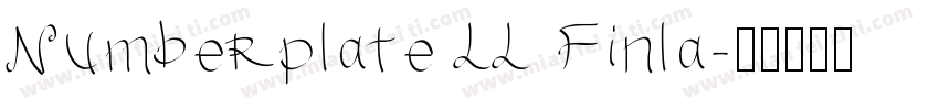 Numberplate LL Finla字体转换
